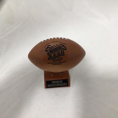 222) PACKERS | Collectible Wood Footballs with Stand