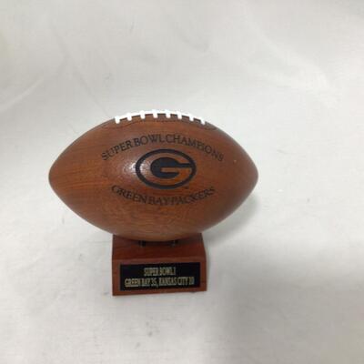 222) PACKERS | Collectible Wood Footballs with Stand