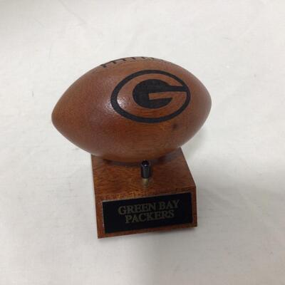 222) PACKERS | Collectible Wood Footballs with Stand