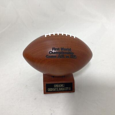 222) PACKERS | Collectible Wood Footballs with Stand