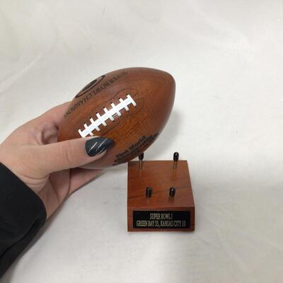 222) PACKERS | Collectible Wood Footballs with Stand