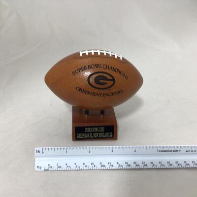 222) PACKERS | Collectible Wood Footballs with Stand