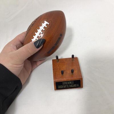 222) PACKERS | Collectible Wood Footballs with Stand