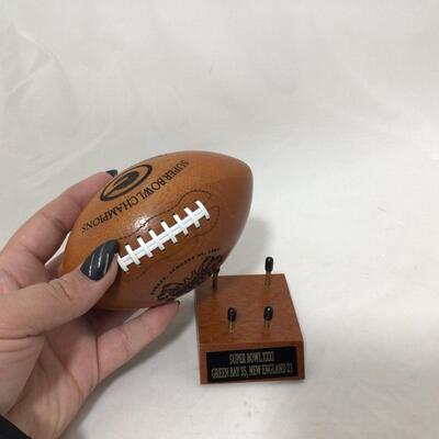 222) PACKERS | Collectible Wood Footballs with Stand