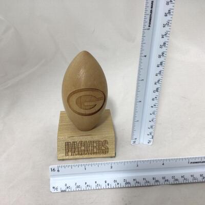 222) PACKERS | Collectible Wood Footballs with Stand