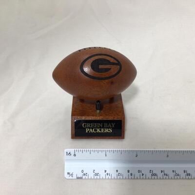 222) PACKERS | Collectible Wood Footballs with Stand