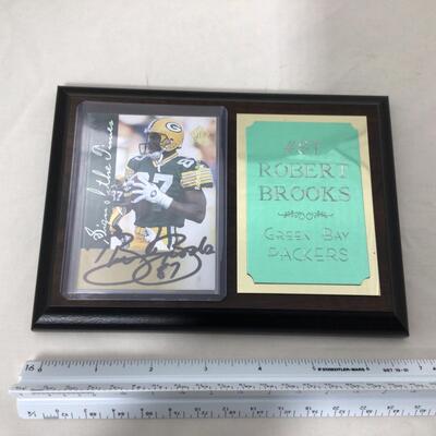 223) PACKERS | Robert Brooks Signed Plaque