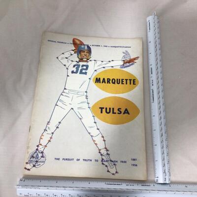 225) FOOTBALL | Official Marquette Program | Oct. 1, 1955 | Oct. 20, 1956