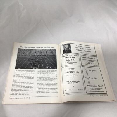 225) FOOTBALL | Official Marquette Program | Oct. 1, 1955 | Oct. 20, 1956
