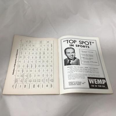 225) FOOTBALL | Official Marquette Program | Oct. 1, 1955 | Oct. 20, 1956