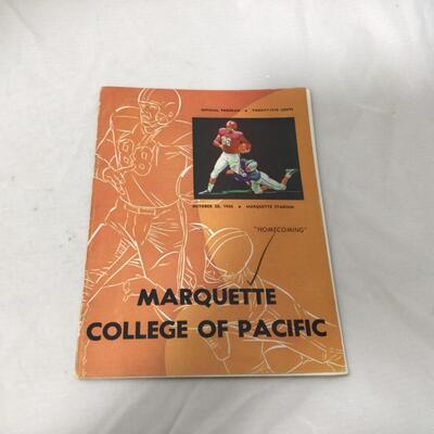 225) FOOTBALL | Official Marquette Program | Oct. 1, 1955 | Oct. 20, 1956