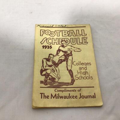 226) FOOTBALL | 1935 Colleges, High School, and Catholic Conference Schedule