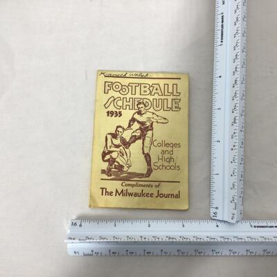 226) FOOTBALL | 1935 Colleges, High School, and Catholic Conference Schedule