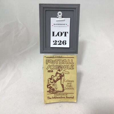 226) FOOTBALL | 1935 Colleges, High School, and Catholic Conference Schedule