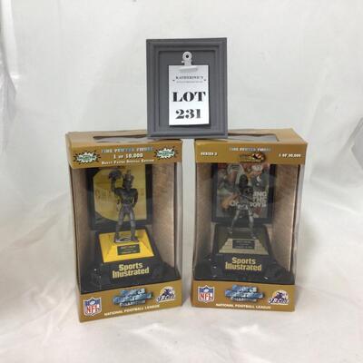 231) PACKERS | Sports Illustrated 1996 and 1997 Brett Favre Pewter Figures