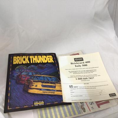 236) NASCAR | Brickyard 400 Inaugural Race Program and Newspapers