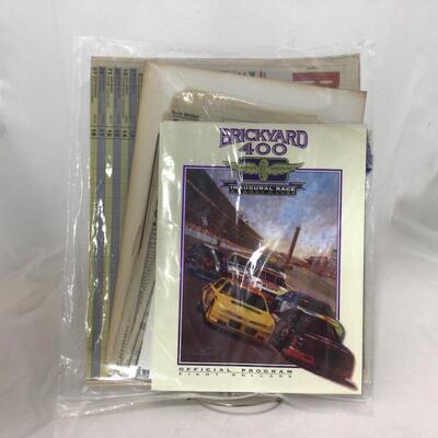 236) NASCAR | Brickyard 400 Inaugural Race Program and Newspapers