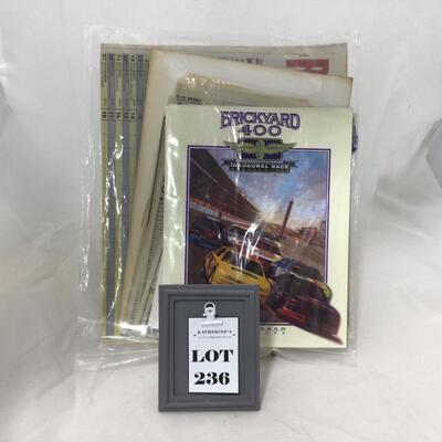 236) NASCAR | Brickyard 400 Inaugural Race Program and Newspapers