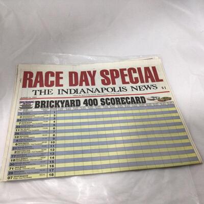 236) NASCAR | Brickyard 400 Inaugural Race Program and Newspapers