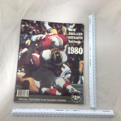 244) FOOTBALL | 1980 New England Patriots Yearbook and Boys Life Magazine
