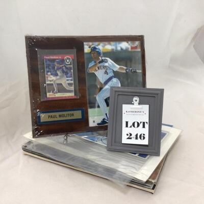 246) BASEBALL | Brewers Mixed Collectors Group and Paul Molitor Plaque