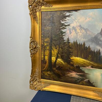 Original Oil Painting Landscape, German Painter, Alps!