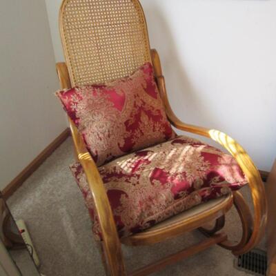 Bentwood Cane Back Rocking Chair