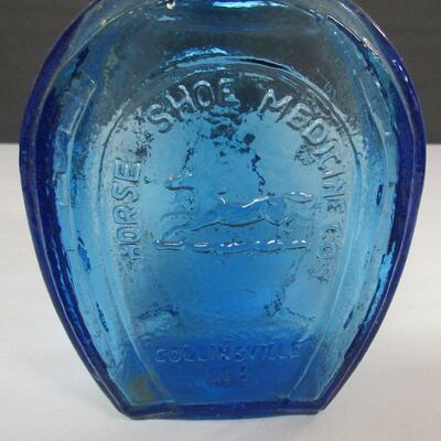 Wheaton Blue Bottle, Horseshoe Medicine Co, Collinsville, IL Has a Taylor Wine Co Cork