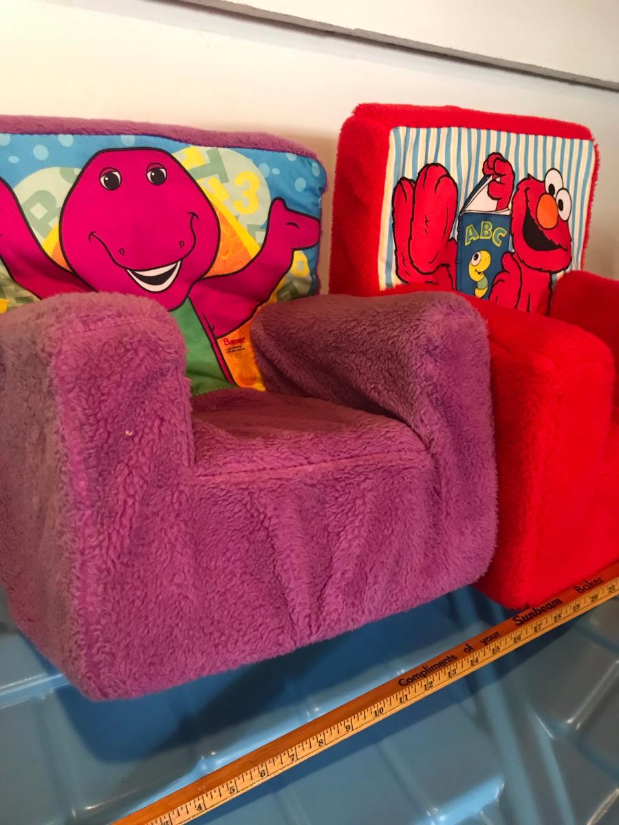 Foam Kids Chairs Barney and Elmo EstateSales