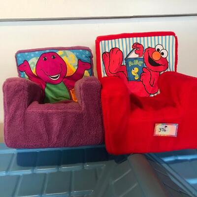 Foam Kids Chairs Barney and Elmo | EstateSales.org