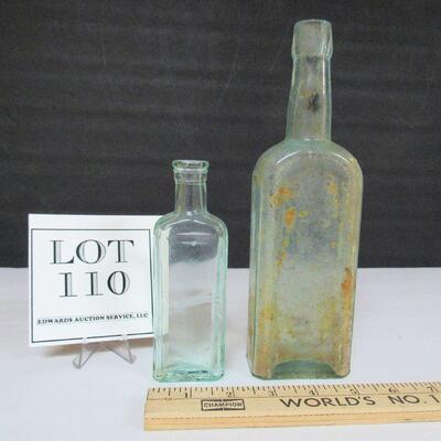 Vintage Bottles, Smaller Pinex and Unmarked Larger