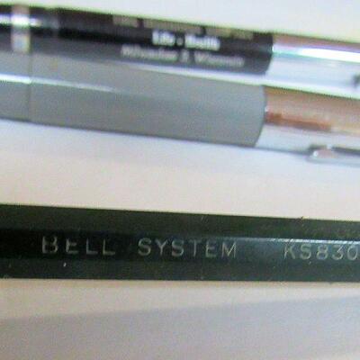 Bell Systems KS8300 and Ambassador Mechanical Pencils,  and 2 Schaeffer Fountain Pens