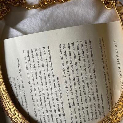 Metropolitan museum of Art Etruscan gold plated necklace original box