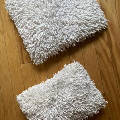 Modernist white pillow shams