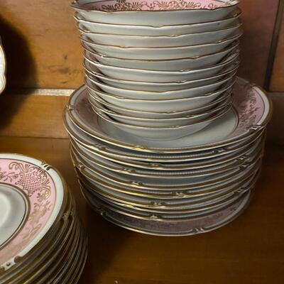 lot of 85pc Bavaria Winterling China from Germany Pink and Gold