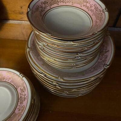lot of 85pc Bavaria Winterling China from Germany Pink and Gold