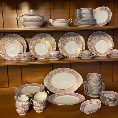 lot of 85pc Bavaria Winterling China from Germany Pink and Gold