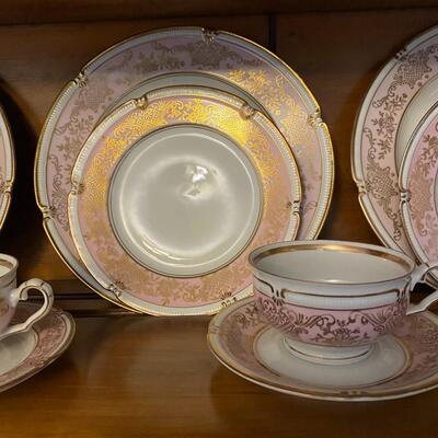 lot of 85pc Bavaria Winterling China from Germany Pink and Gold