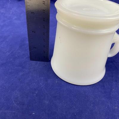 Avon train milk glass mug