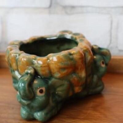 MCM elephant planter pottery