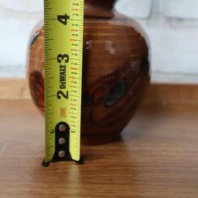 Mid Century Modern planter with bird