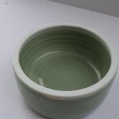 MCM pottery trinket jar and lid