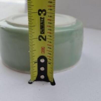 MCM pottery trinket jar and lid