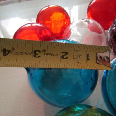 Collection of Decorative Glass Orbs- Different Sizes and Colors