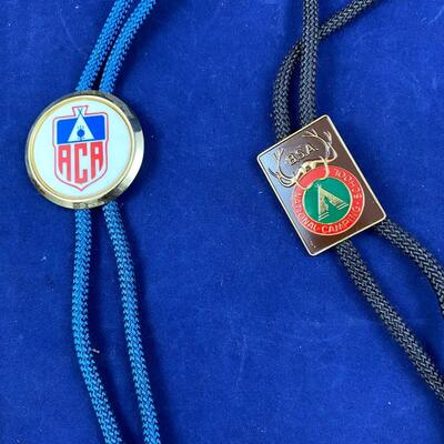 Lot of 4 bolo ties Boy Scouts of America and America Camping Association
