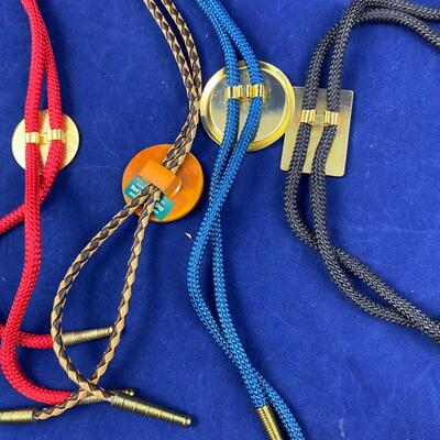 Lot of 4 bolo ties Boy Scouts of America and America Camping Association