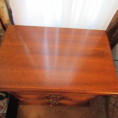 Wood Finish Bedside Table by American (#1 of 2)
