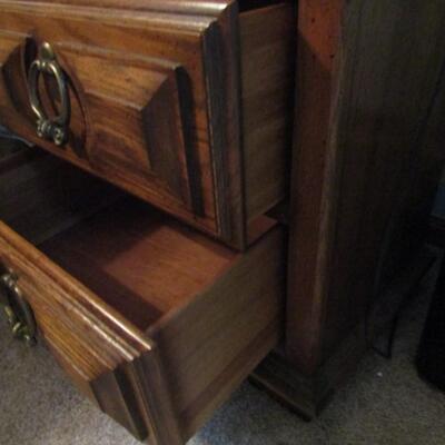 Wood Finish Bedside Table by American (#2 of 2)