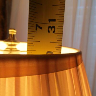 Metal Post Table Top Lamp with Shade