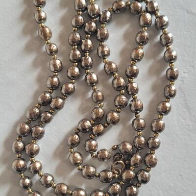 Lot 7: Antique Bronze Freshwater Pearl's on Chain Necklace